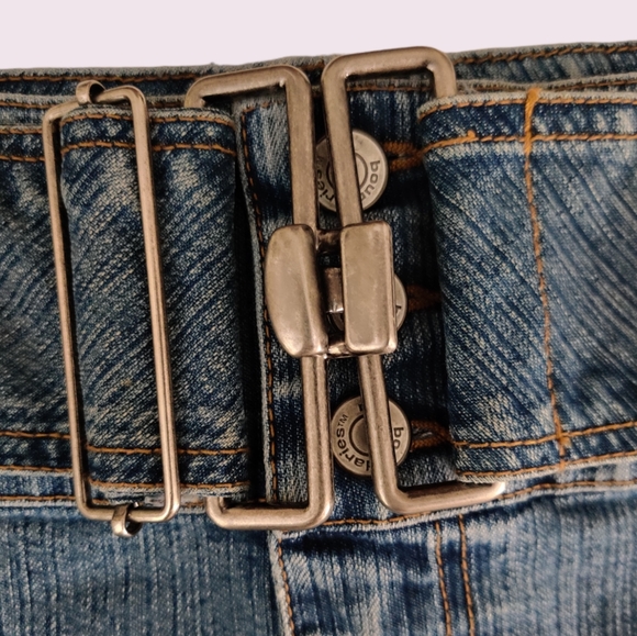 NWOT No boundaries Stretch Blue Jean Skirt with Belt Juniors Size 13 - Picture 7 of 9